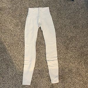 Lululemon leggings, size 4 white with cream design